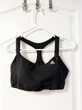 adidas Black Womens Sports Bra crop tank top size XS/S activewear gym workout